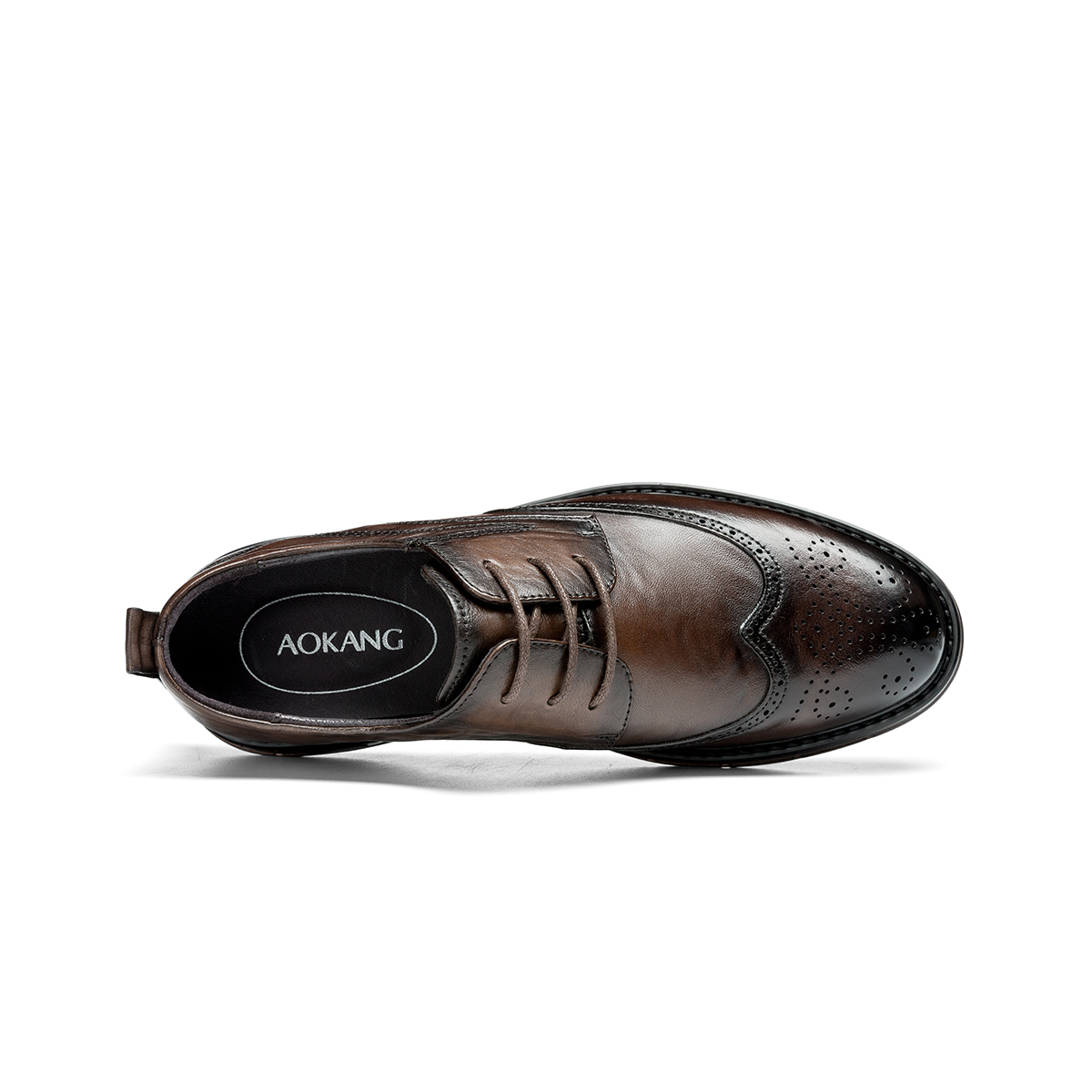 Lookbook Aokang Leather Business Comfort Retro 'Brown' 1223211010