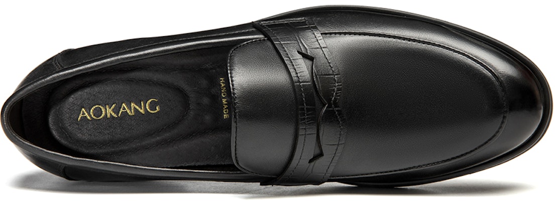 Aokang Leather Business Dress Shoes 'Black' 1233111015 Lookbook Aokang Leather Business Dress Shoes 'Black' 1233111015