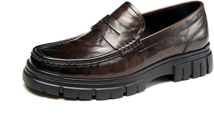 Zapatos de vestir de cuero Aokang 'Negro Arrugado' para negocios. 1233211024 Sizing Zapatos de vestir de cuero Aokang 'Negro Arrugado' para negocios. 1233211024