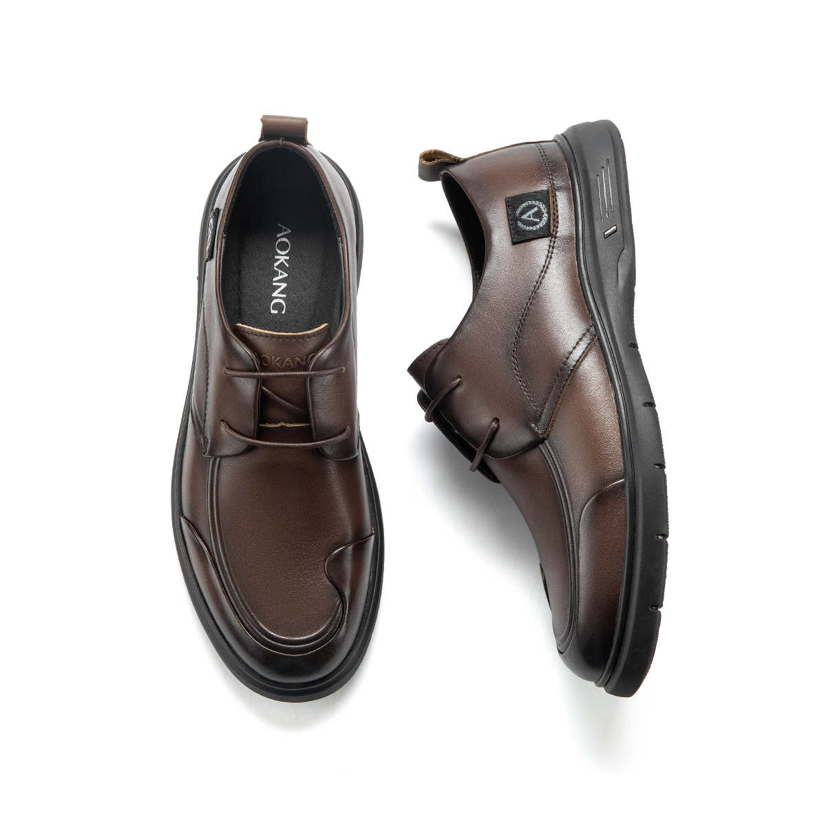 Aokang Leather Business Dress Shoes 'Brown' 圖 4