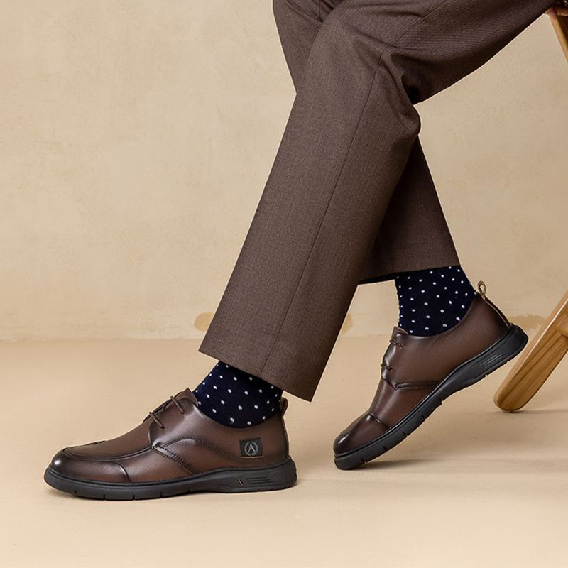 Aokang Leather Business Dress Shoes 'Brown' 圖 6