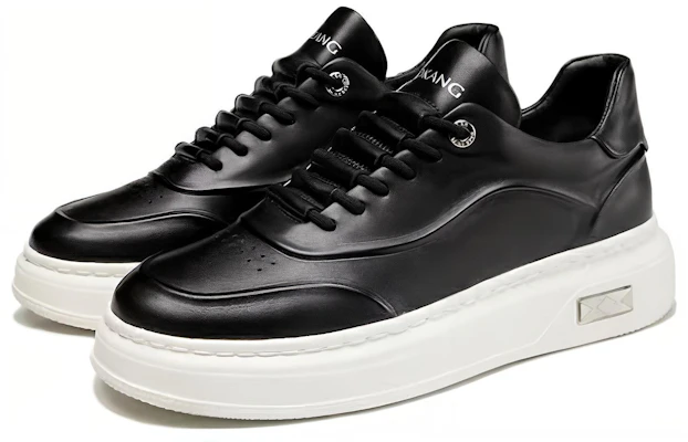 AOKANG革製カジュアルレースアップローカットスニーカー (黒) 1233322085 Lookbook AOKANG革製カジュアルレースアップローカットスニーカー (黒) 1233322085