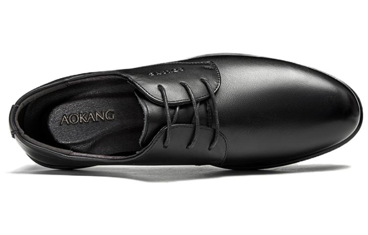 Shop 奧康AOKANG 頭層牛皮 舒適休閒百搭商務 正裝皮鞋 男款 黑色