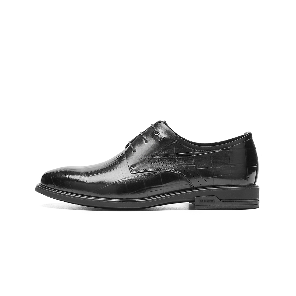 Aokang Leather Derby 'Black Simple'