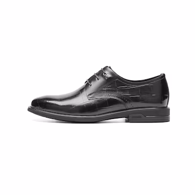 Aokang Leather Derby 'Black Simple'