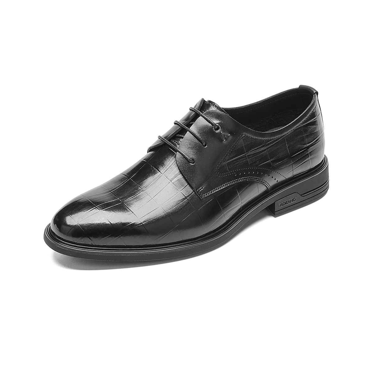 Aokang Leather Derby 'Black Simple' 圖 2