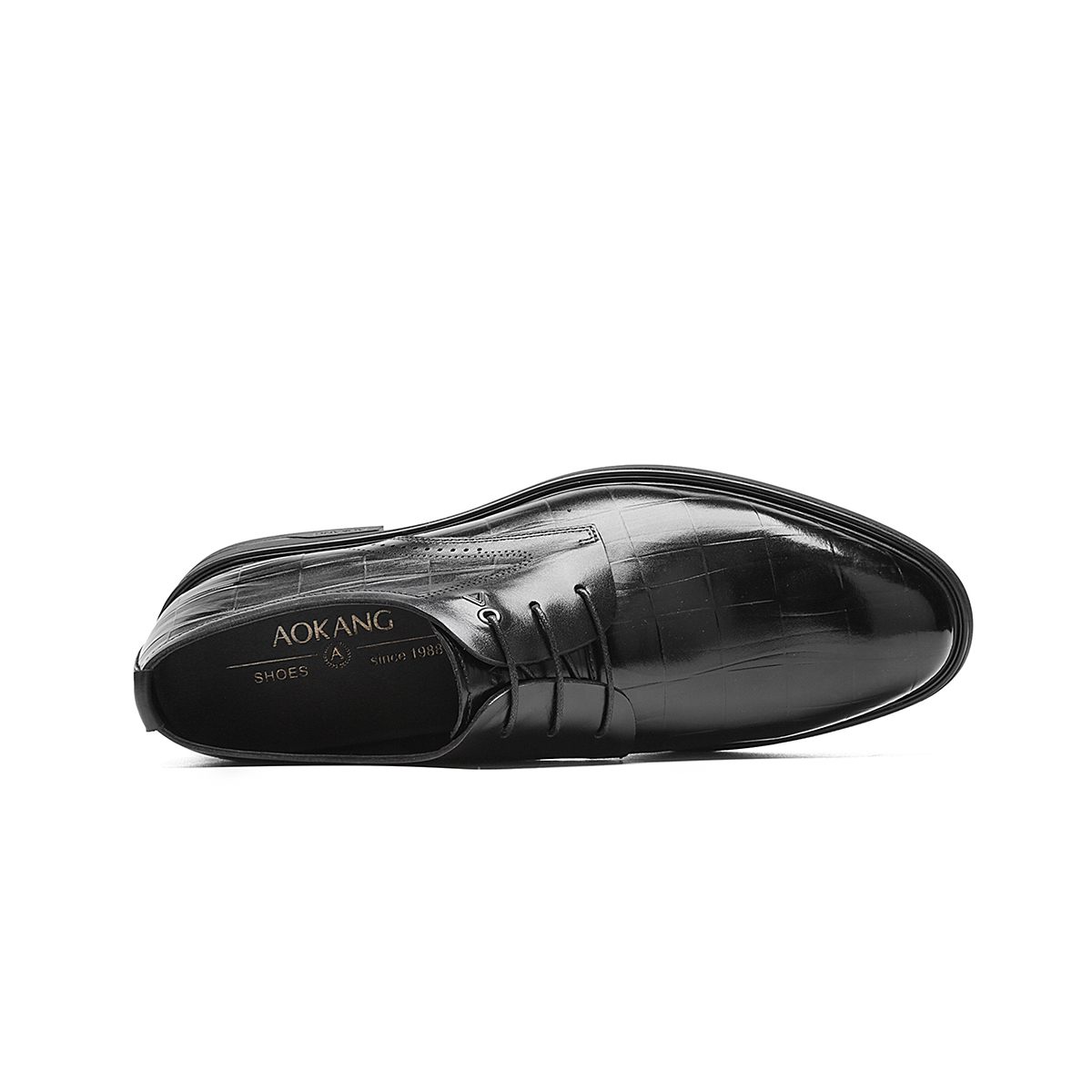 Aokang Leather Derby 'Black Simple' 圖 3