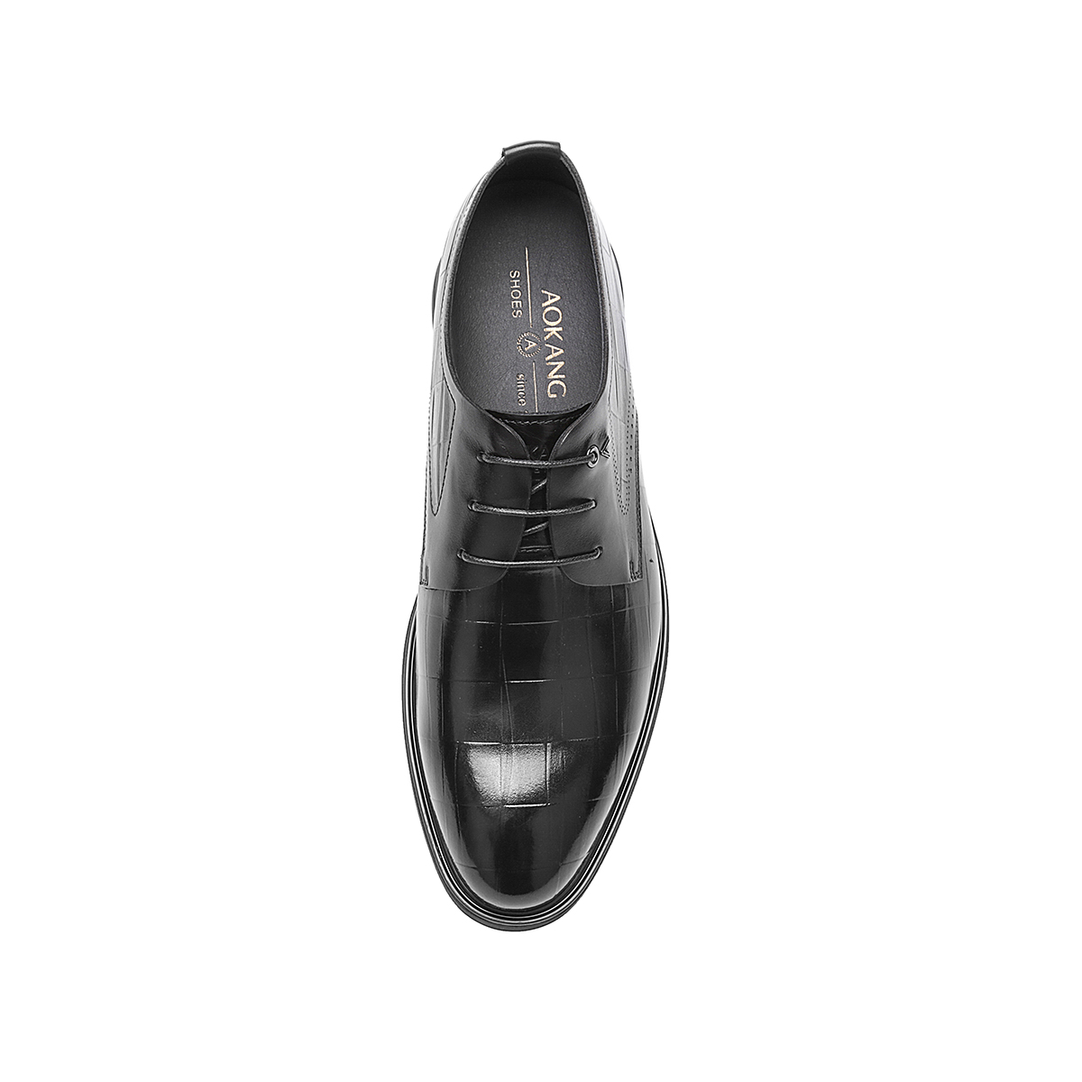 Aokang Leather Derby 'Black Simple' 圖 4