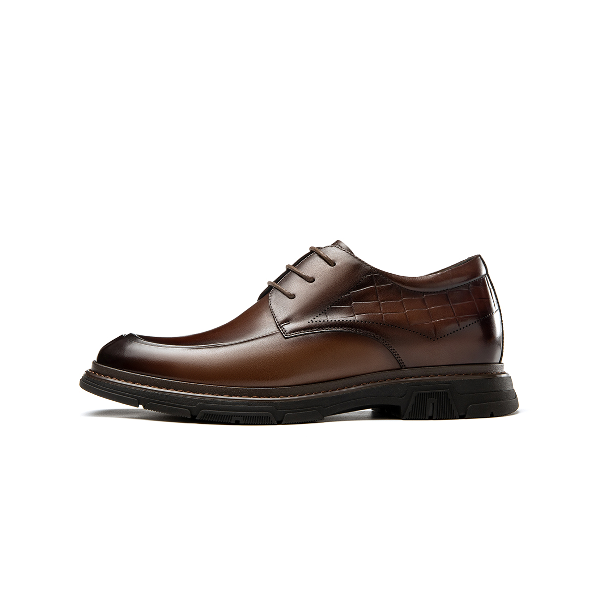 Aokang Leather Derby 'Brown Elevator Business'