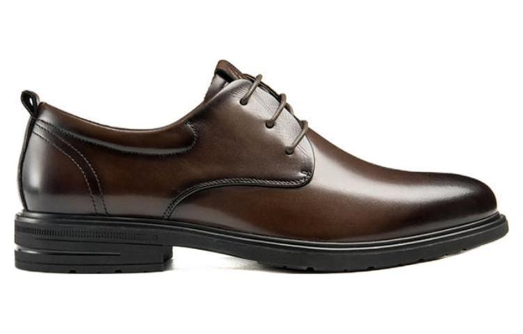 Order Aokang Leather Dress Shoe 'Brown' 1233111133