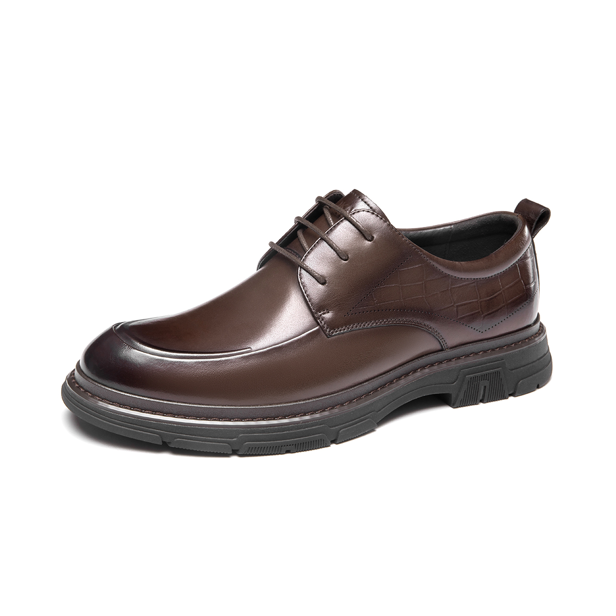 Order Sepatu Kulit Aokang 'Kenyamanan Bisnis Coklat' 1223211050