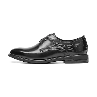 Aokang Leather Dress Shoes 'Black Business Fashion'