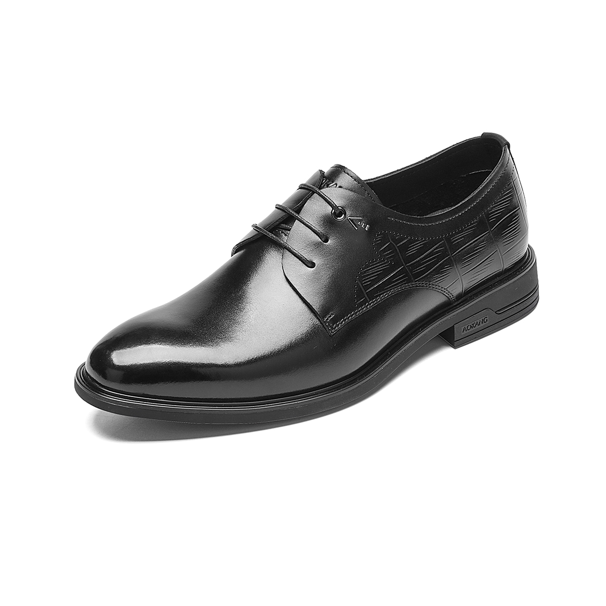 Order Aokang Leather Dress Shoes 'Black Business Fashion' 1231111002