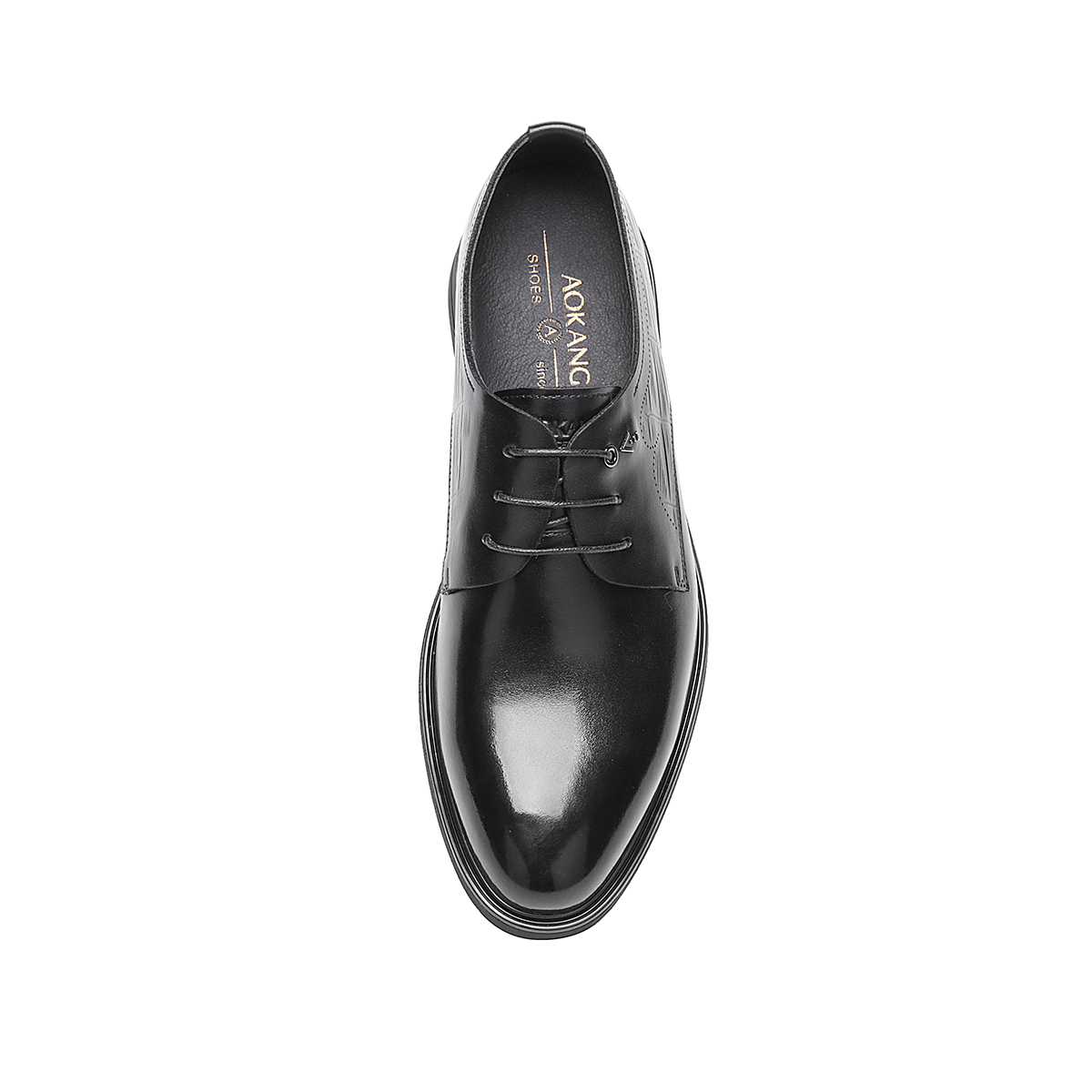 Lookbook Aokang Leather Dress Shoes 'Black Business Fashion' 1231111002