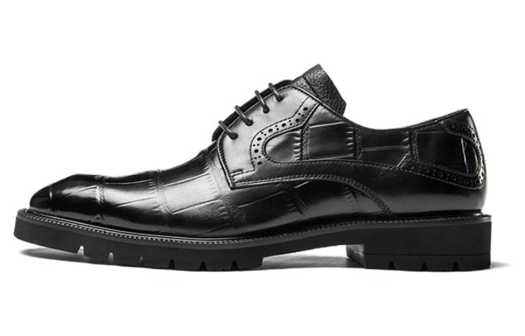 Aokang Leather Dress Shoes 'Black CMFT'