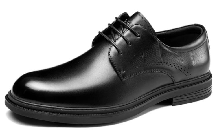 Aokang Leather Dress Shoes 'Black Commuter Comfort' 1233111136