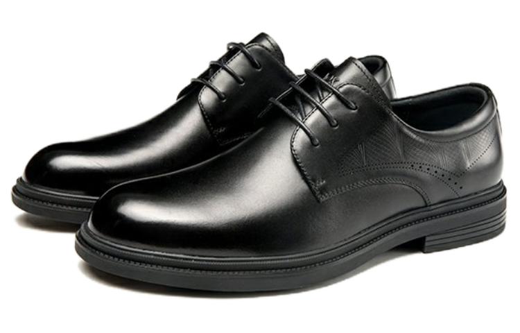 Order 아오캉 검정색 통근/출근용 가죽 구두 (Aokang Black Commute Leather Shoes - shortened) 1233111136