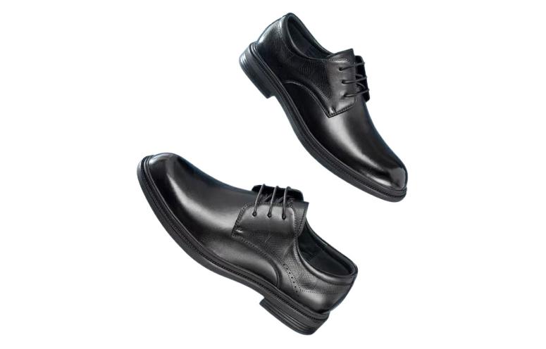 Lookbook 아오캉 검정색 통근/출근용 가죽 구두 (Aokang Black Commute Leather Shoes - shortened) 1233111136