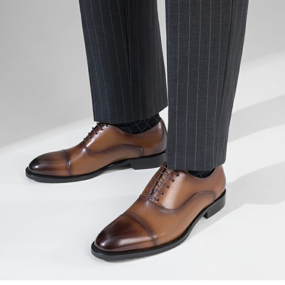 Aokang Leather Dress Shoes 'Brown Business CMFT' 圖 6