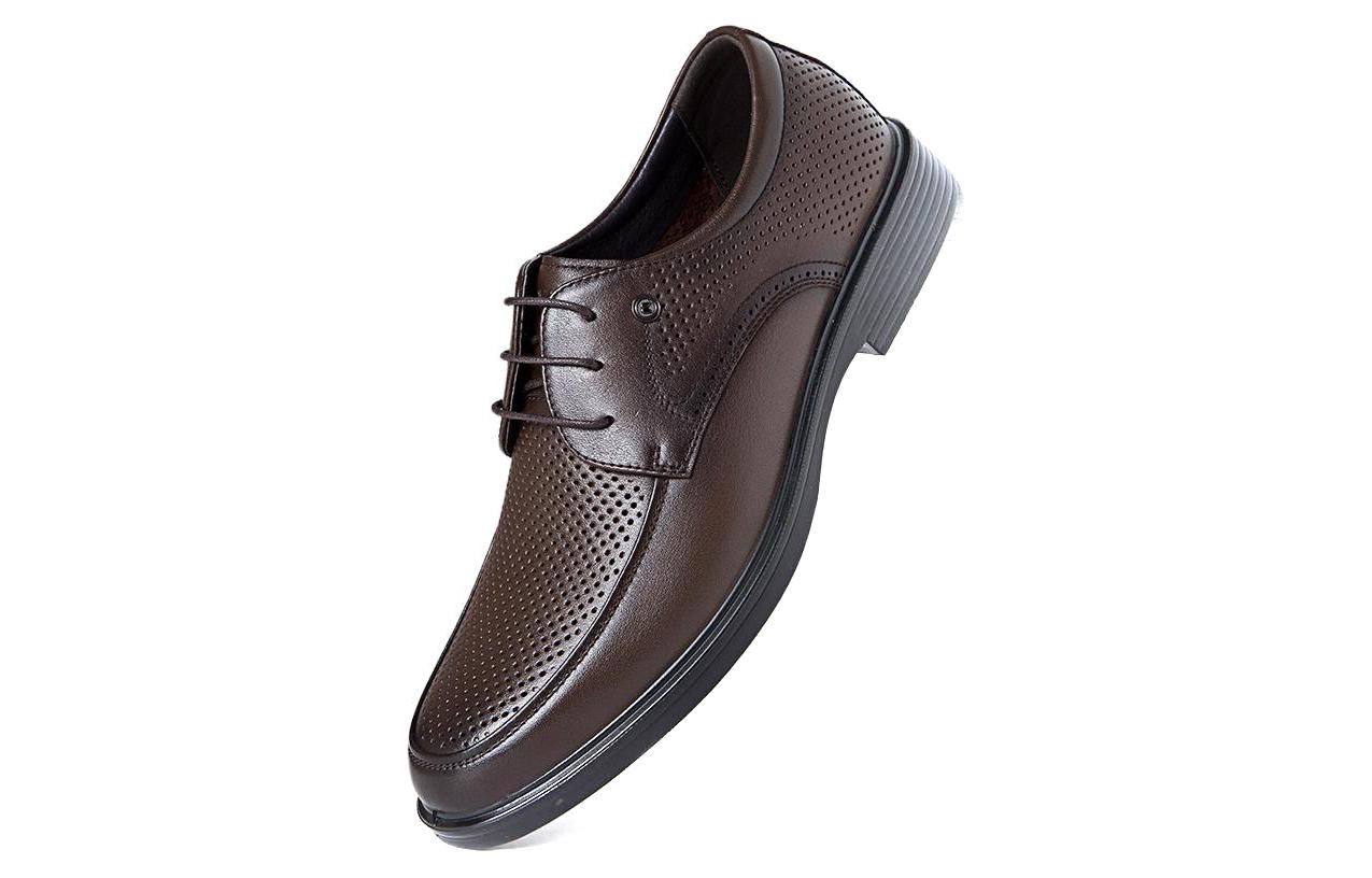 Lookbook 奥康棕色舒适真皮正装鞋 1223811009