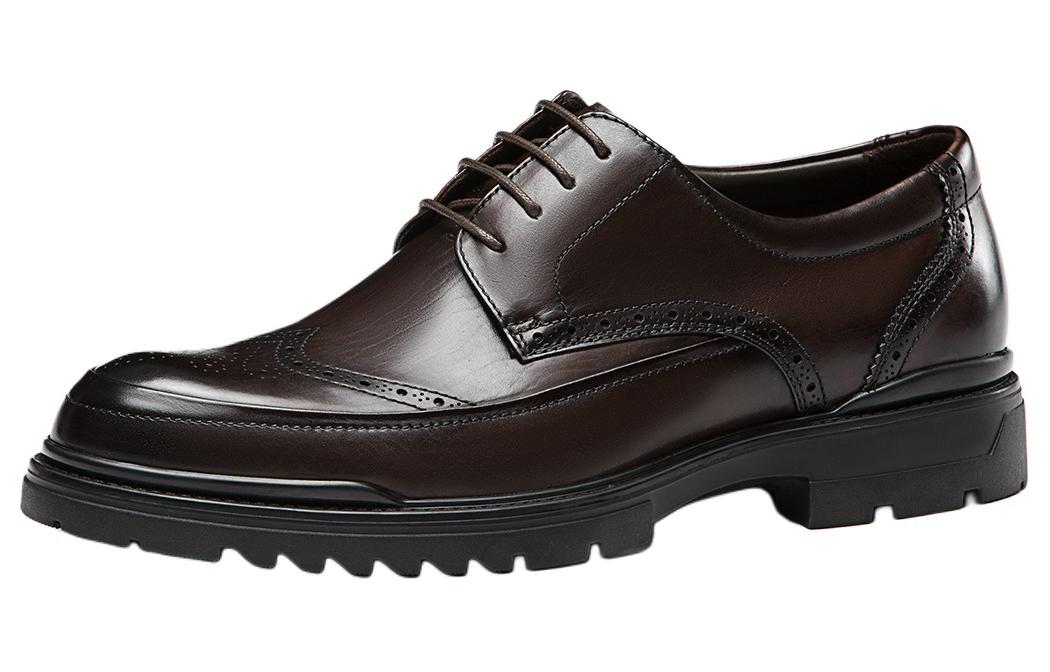 Order Aokang Leather Dress Shoes 'Business Comfort Brown' 1211611135