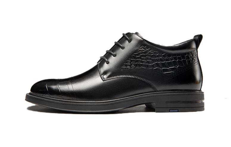 Aokang Leather Dress Shoes 'Fashion Comfort Warmth Black' 1223011028