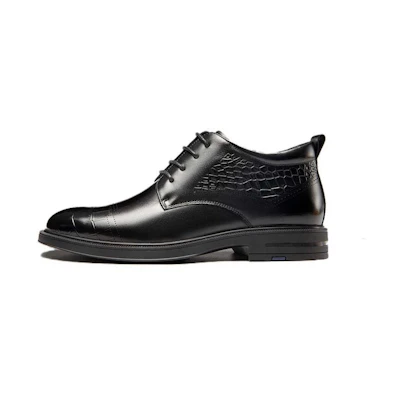 Aokang Leather Dress Shoes 'Fashion CMFT Warmth Black'
