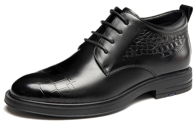 Order Aokang Leather Dress Shoes 'Fashion Comfort Warmth Black' 1223011028