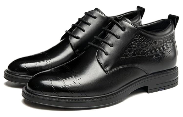 Lookbook Aokang Leather Dress Shoes 'Fashion Comfort Warmth Black' 1223011028