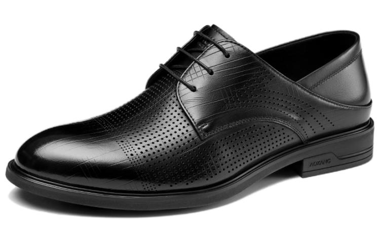 Aokang Leather Dress Shoes 'Simplified Black' 圖 3