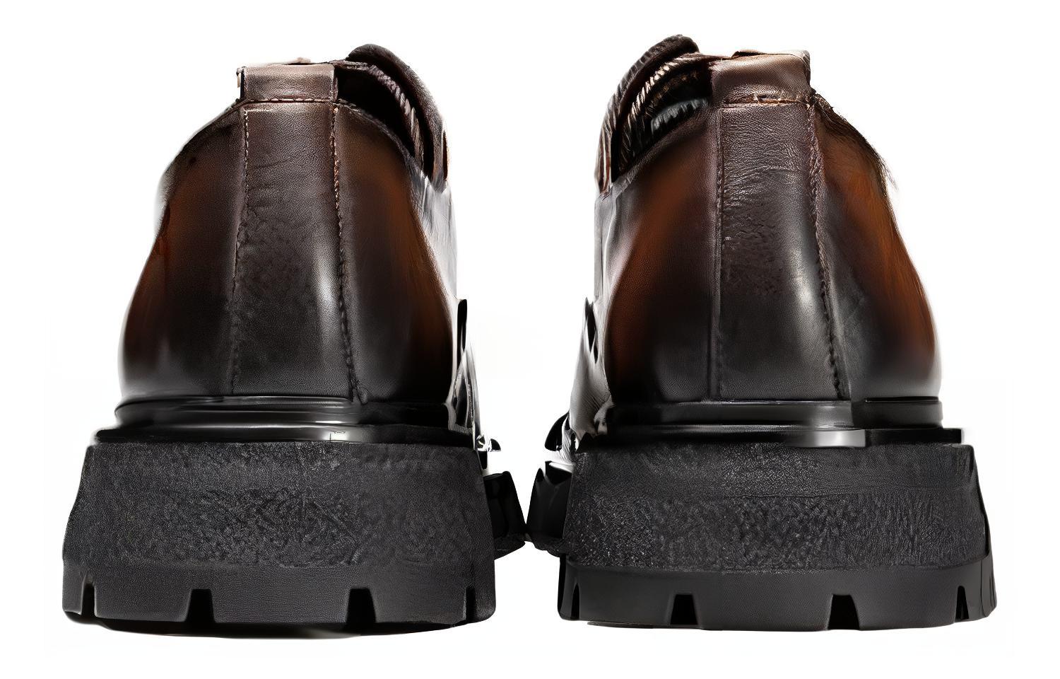 Aokang Leather Dress Shoes 'Soft CMFT Thick Sole - Brown' 圖 4