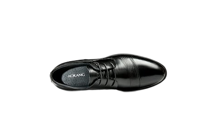 Aokang Leather Fashion Casual Dress Shoes 'Black' 圖 4