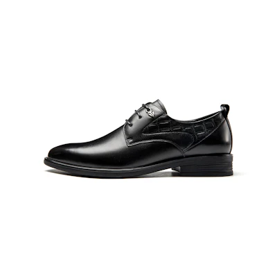 Aokang Leather Lace-Up Business Dress Shoes 'Black'