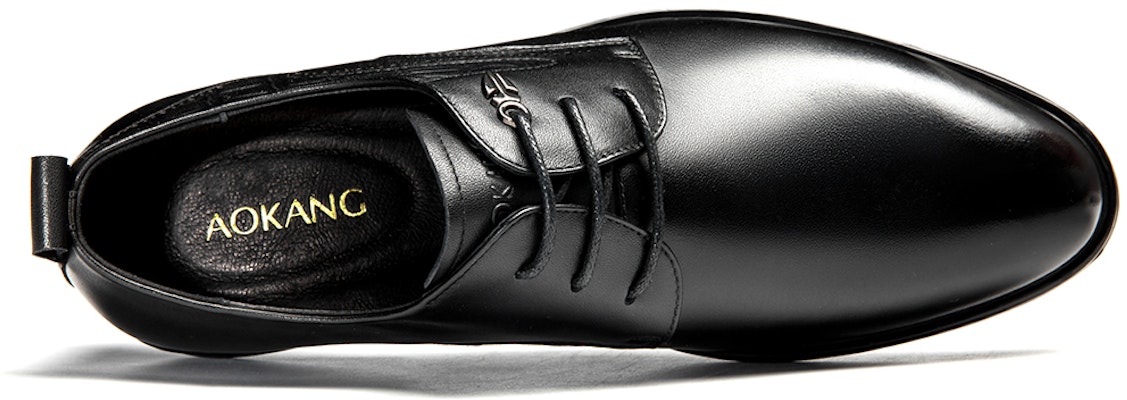 Aokang Leather Lace-Up Business Dress Shoes 'Black' 1233111018 Lookbook Aokang Leather Lace-Up Business Dress Shoes 'Black' 1233111018