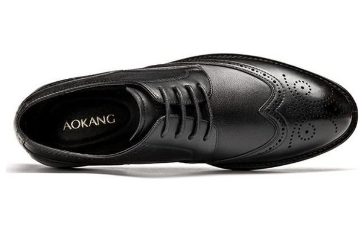 Lookbook 奥康黑色真皮圆头系带正装鞋 T223211882