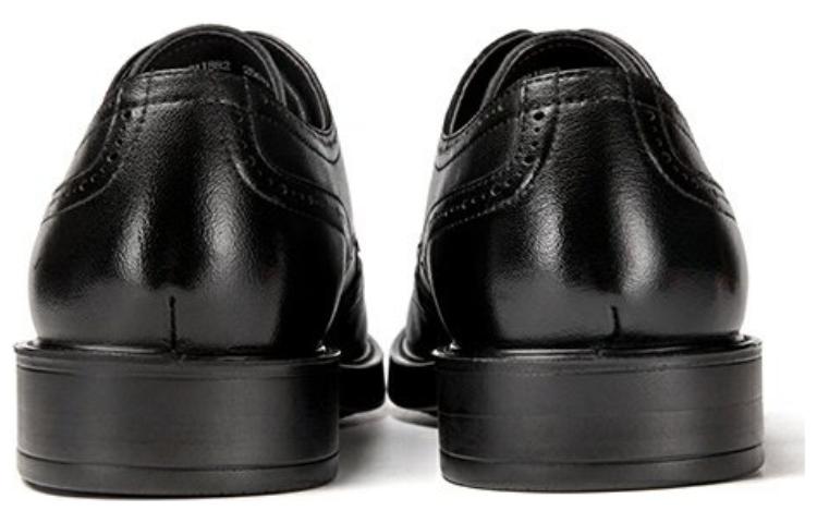 Shop 奥康黑色真皮圆头系带正装鞋 T223211882