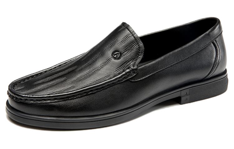 Aokang Leather Loafer 'Black Fashion'