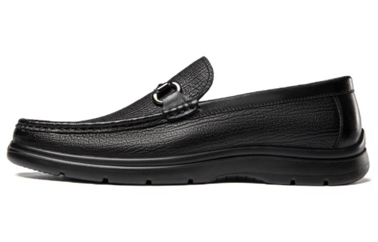 Aokang Leather Loafers 'Black CMFT Slip-On'