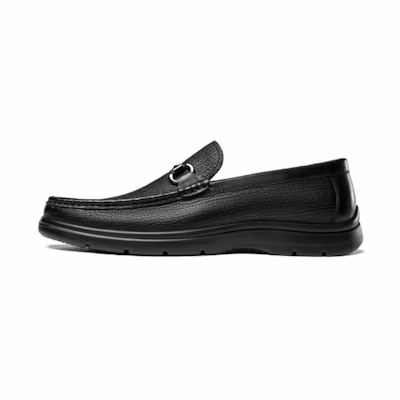Aokang Leather Loafers 'Black CMFT Slip-On'
