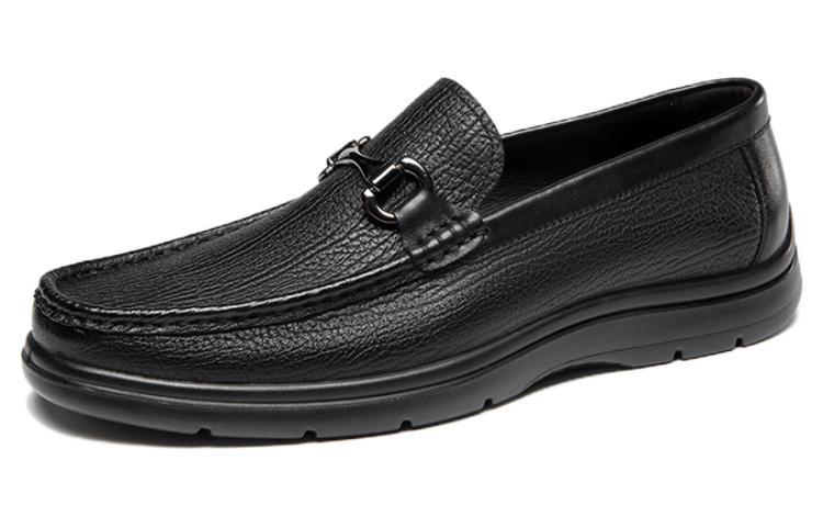 Aokang Leather Loafers 'Black CMFT Slip-On' 圖 2