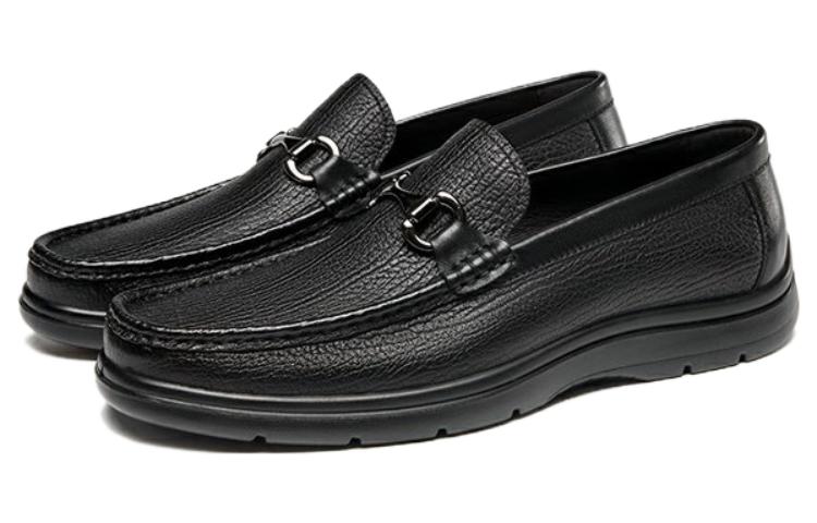 Aokang Leather Loafers 'Black CMFT Slip-On' 圖 3