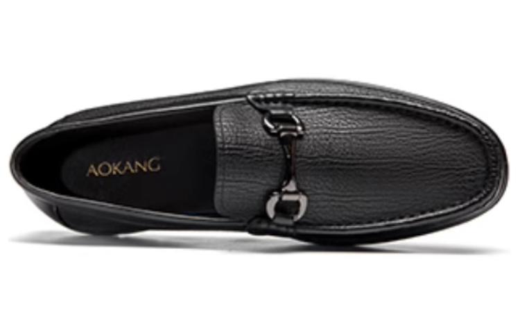 Aokang Leather Loafers 'Black CMFT Slip-On' 圖 4
