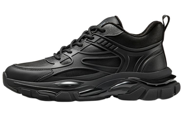 Aokang Leather Low-Top 'Black Dad Shoe' 1223032004