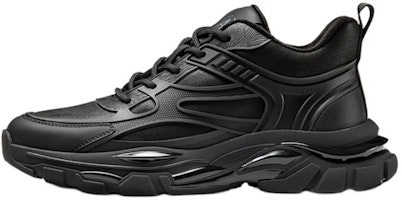 Aokang Leather Low-Top 'Black Dad Shoe' 1223032004 Aokang Leather Low-Top 'Black Dad Shoe' 1223032004