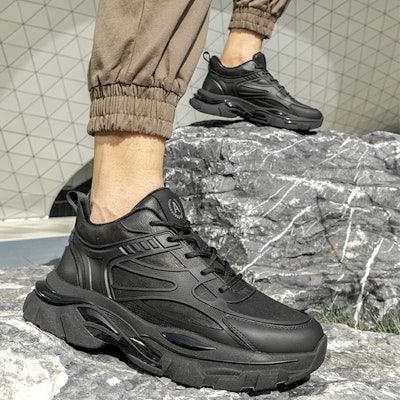 Aokang Sepatu Kulit Low-Top 'Black Dad Shoe' 1223032004 Shop Aokang Sepatu Kulit Low-Top 'Black Dad Shoe' 1223032004
