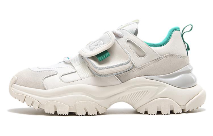 Aokang Leather Low-Top 'Versatile Lace-up Dad Shoes - Beige Green' 1224332002