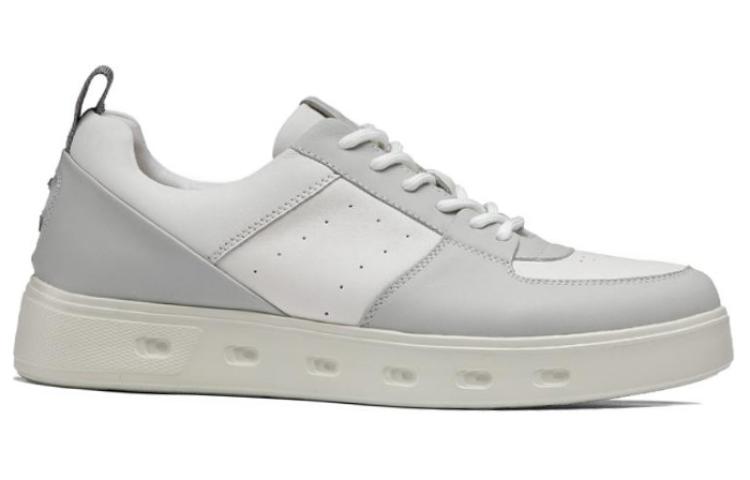 Aokang Leather Low-Top Lace-Up Sneakers 'White Grey' 圖 2