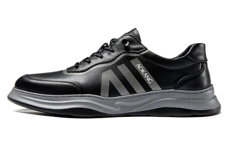 Aokang Leather Low-Top Sneaker 'Black CMFT'