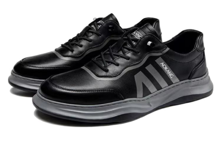 Aokang Leather Low-Top Sneaker 'Black CMFT' 圖 2