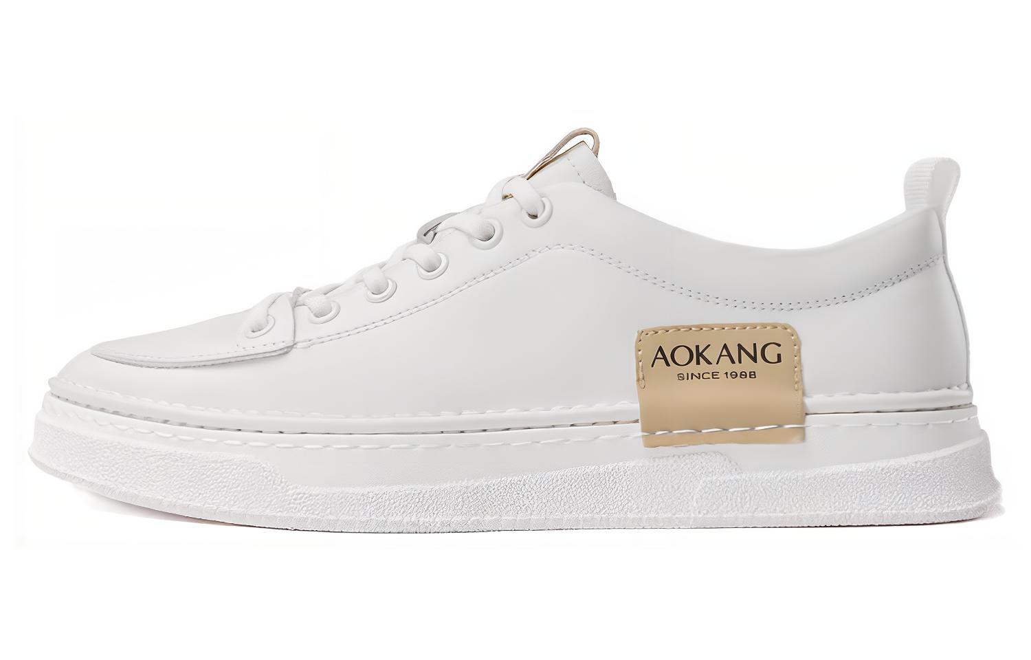 Aokang Leather Low-Top Sneaker 'White Casual'